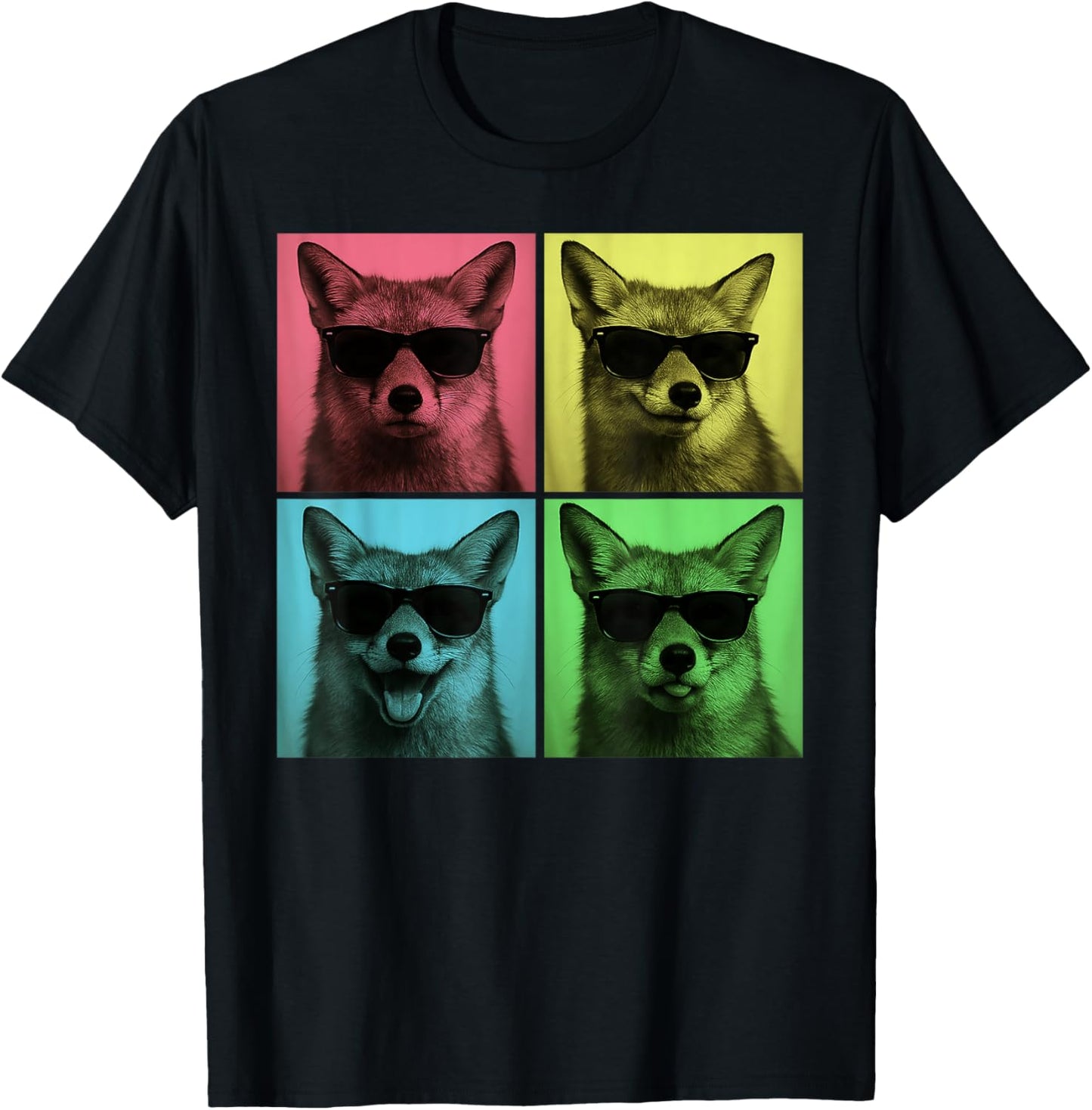 Fox Funny Pop Art Fox Lover Photo Booth T-Shirt