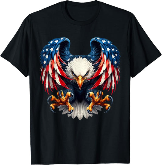American Flag Bald Eagle Patriotic Eagle 4th Of July Usa T-shirt
