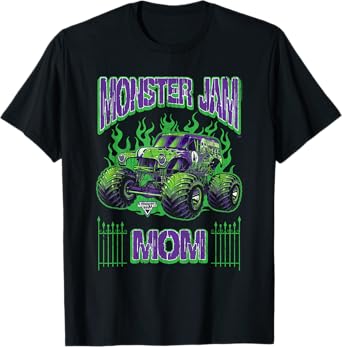 Monster Jam Grave Digger Mom Family Motorsports T-Shirt