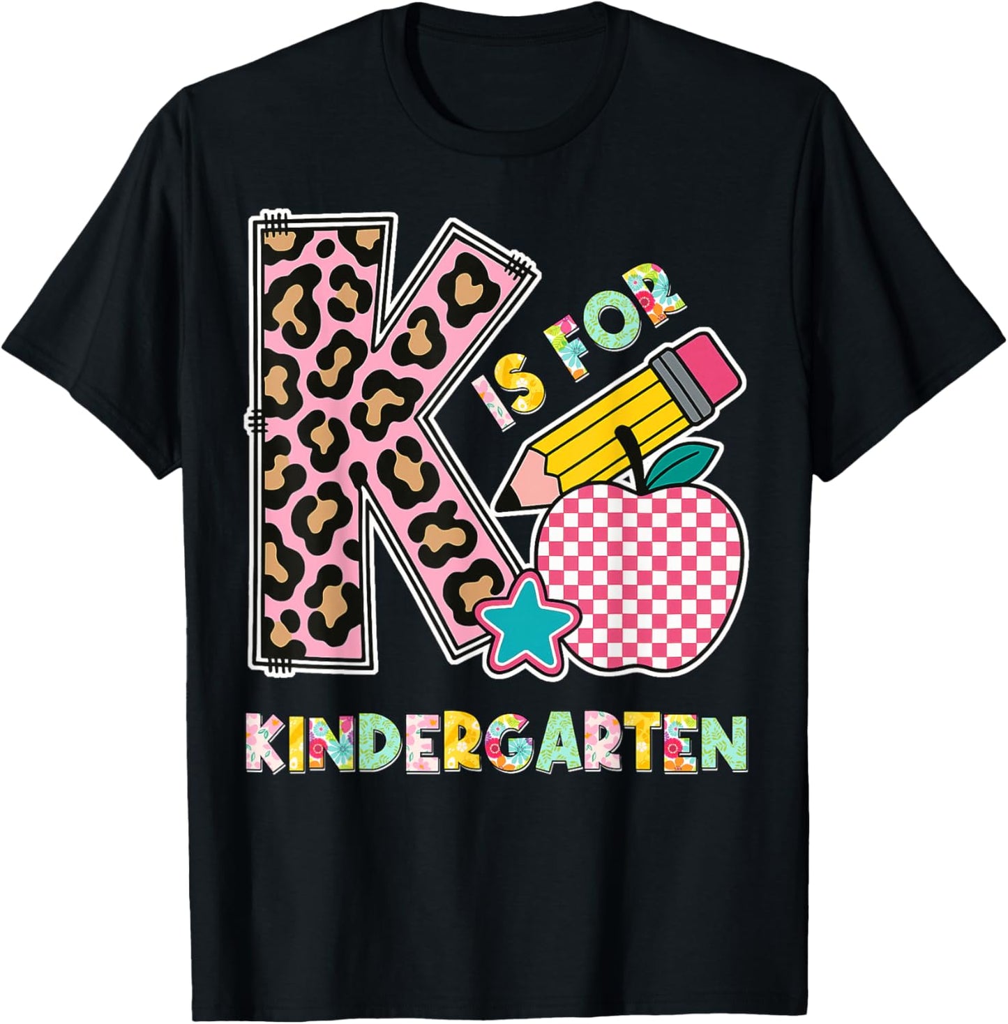 Kindergarten First Day K Is Kindergarten Back To School Tee by TeeBrew
