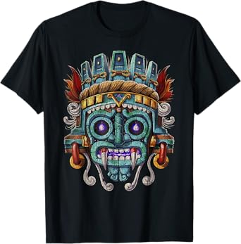 Vintage Aztec God Tlaloc Mayan Mythology Deity Mexican copy T-Shirt