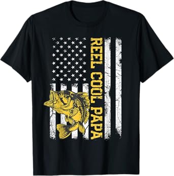 Father's Day Gifts Funny Fishing Reel Cool Papa Dad Joke Men T-Shirt