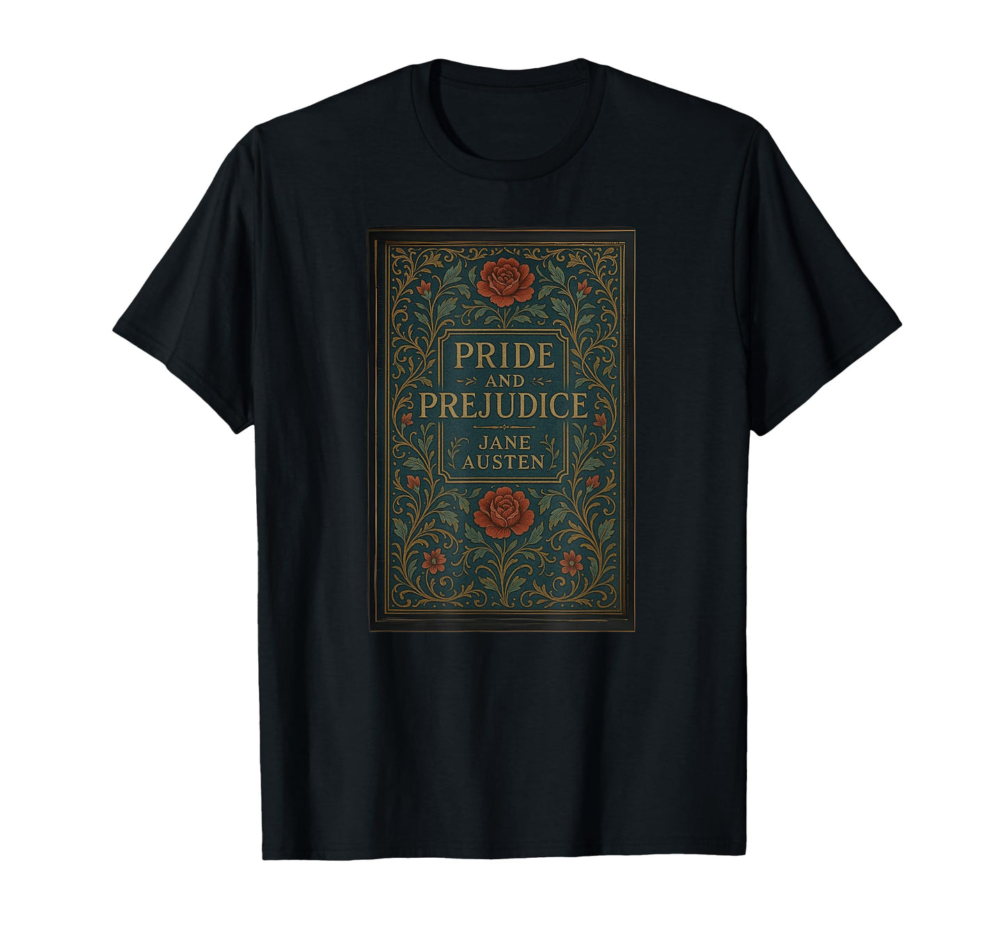Jane Austen, Pride and Prejudice Cover Mr Darcy Book Lovers T-Shirt