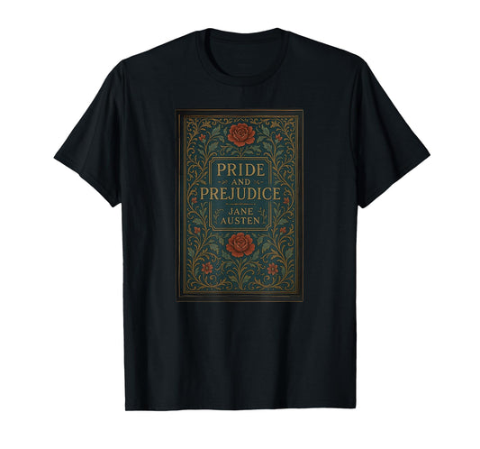 Jane Austen, Pride and Prejudice Cover Mr Darcy Book Lovers T-Shirt