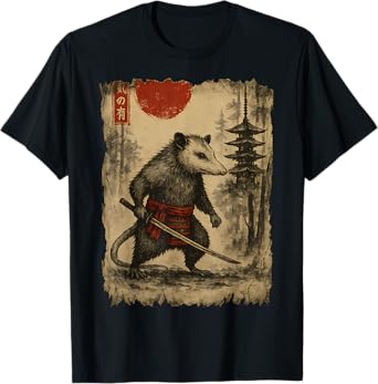 Samurai Possum Vintage Japanese Ukiyo-e Art Funny Men's T-Shirt