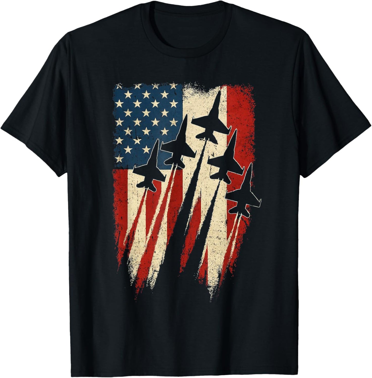 Patriotic Usa Flag Fighter Jets 4th Of July Shirts For Boys T-shirt