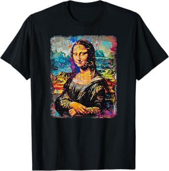 Abstract Graffiti Art Leonardo Da Vinci Art Mona Lisa T-Shirt