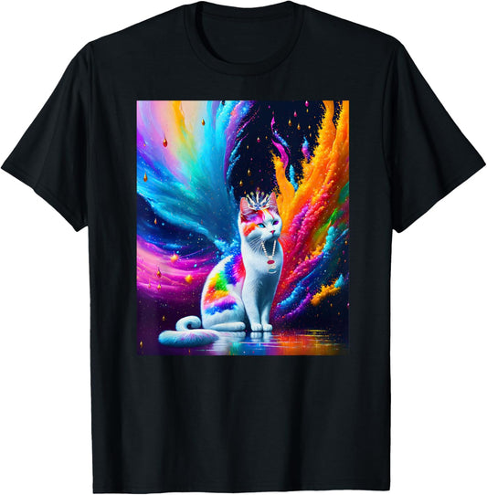 Patriotic Fireworks Fannie, The 4th Of July Cat T-shirt