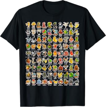 Italian-Brainrot Gen Z Funny Meme 90 Brainrot Characters T-Shirt