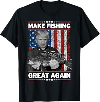 President Trump USA Flag Fishing -Make Fishing Great Again T-Shirt