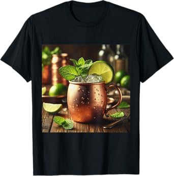 Fun Moscow Mule Cocktail Copper Mug Costume T-Shirt
