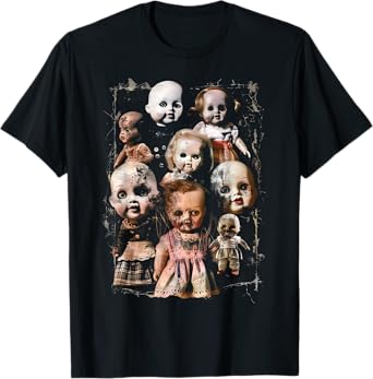 Creepy Dolls Haunted Possessed Horror Movie Goth Alt Scary T-Shirt