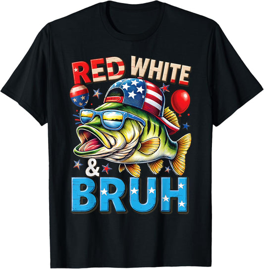 American Flag Fishing Love Fisherman 4th Of July Fishing Usa T-shirt