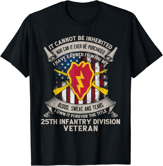 25th Infantry Division Veteran Schofield Barracks Hawaii Tee T-Shirt