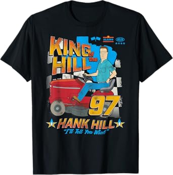 King of the Hill Hank Hill Mower Racing '97 Cartoon T-Shirt