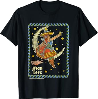 Miller High Life Girl On The Moon Vintage Stamp T-Shirt