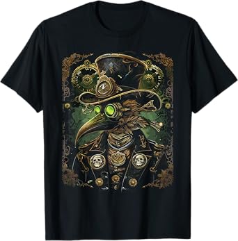Mechanical Steampunk Pestilence Plague Doctor T-Shirt