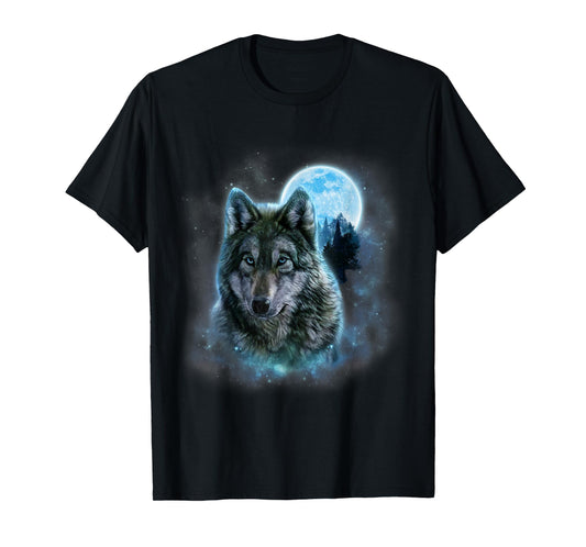 Wolf Howling at The Moon Wildlife Wolves Lovers Men T-Shirt