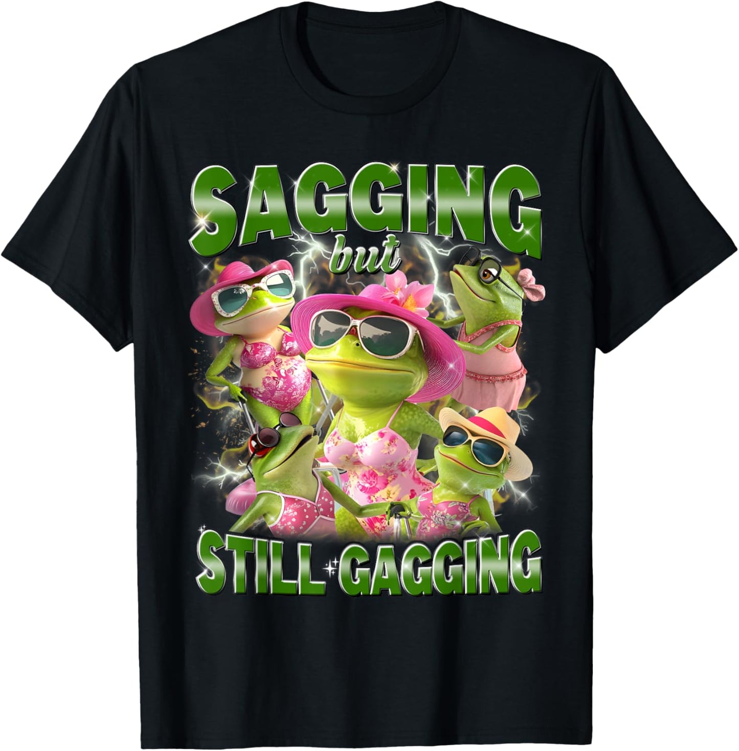Funny Sagging But Still Gagging Frog Embarrassing Meme Women T-Shirt