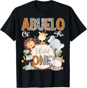 Abuelo Of The Wild One 1St Birthday Safari Woodland T-Shirt
