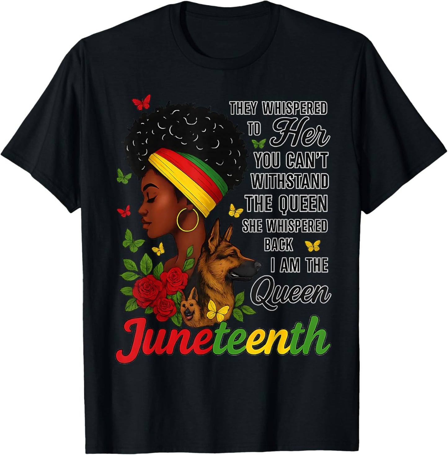 I Am the Queen Juneteenth Black Pride Melanin Power T-Shirt