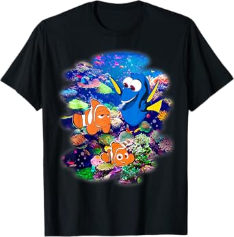Disney Pixar Finding Dory Marlin & Nemo Rainbow Reef Scene T-Shirt