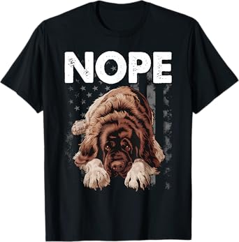 Newfoundland NOPE Stubborn Newfie Funny Dog Owners T-Shirt