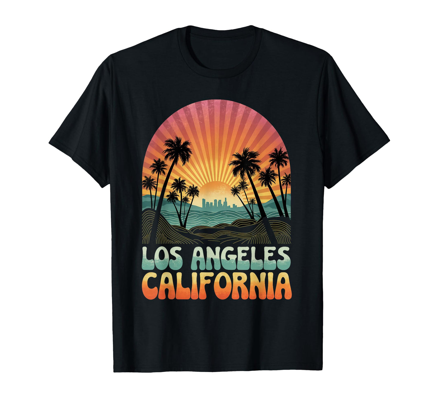 Vintage Style Los Angeles California Sunset Retro T-Shirt