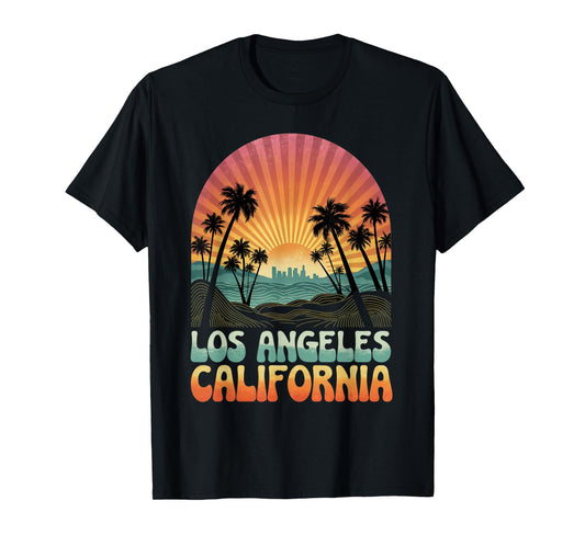 Vintage Style Los Angeles California Sunset Retro T-Shirt