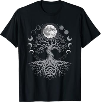 Yggdrasil Norse Tree Life Phases Viking T-Shirt