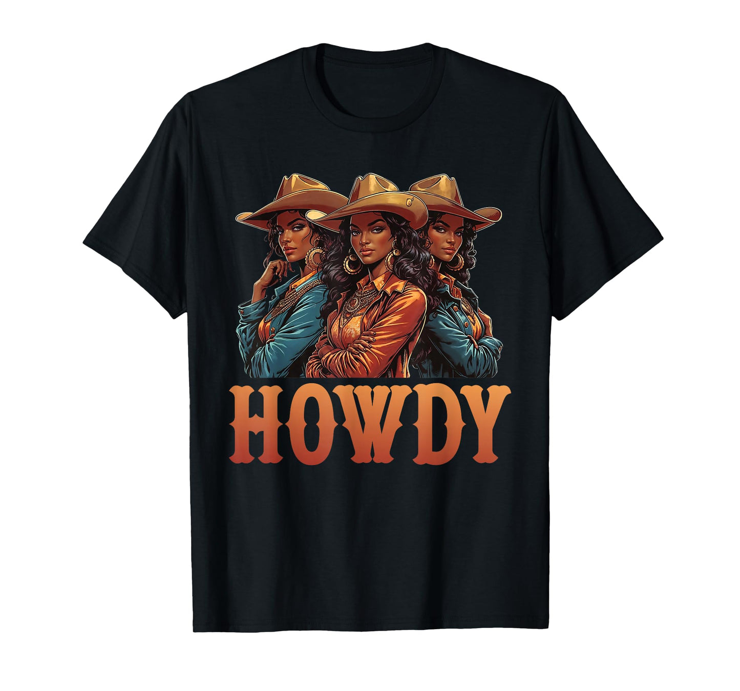 African Melanin Cowgirl Rodeo Western Black History Month T-Shirt