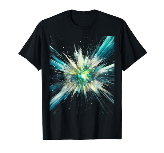 Abstract Space Explosion Art Vibrant Cosmic Burst Supernova Design T-Shirt