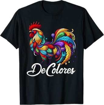 DeColores Cursillo Rainbow Rooster Catholic T-Shirt