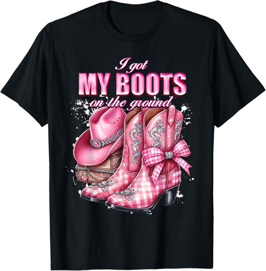 I Got My Boots On The Ground Vintage Western Tee by TeeBrew