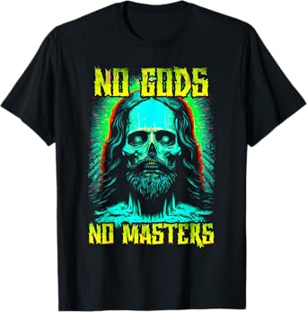 No Gods, No Masters Zombie Jesus Punk Goth Grunge Atheist T-Shirt