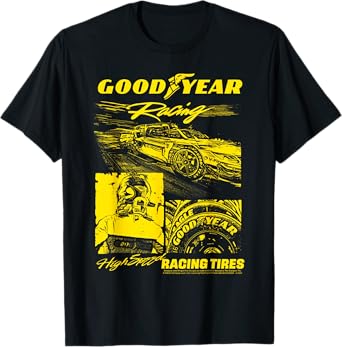 Goodyear Racing High Speed Tires Vintage Panels T-Shirt