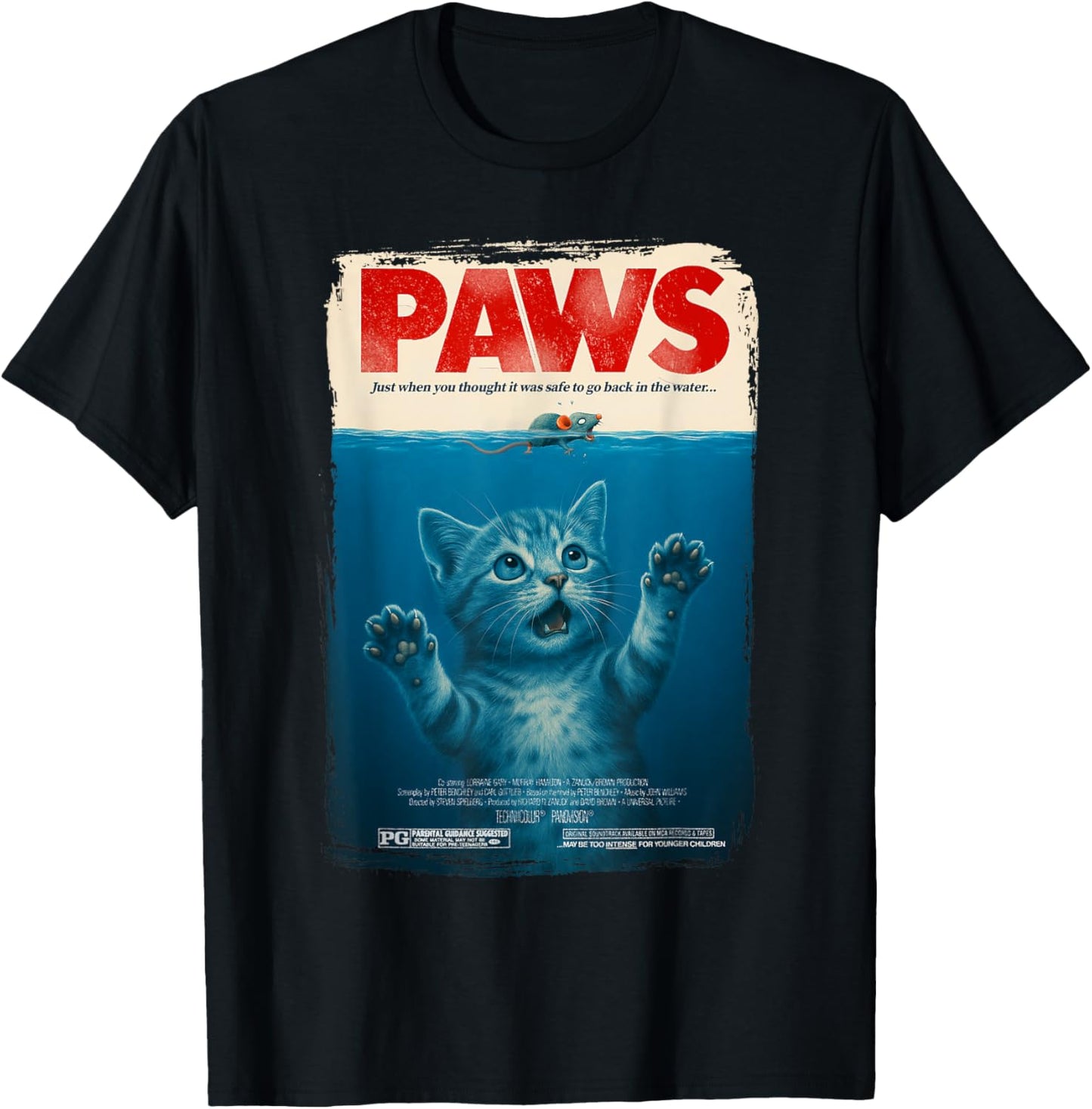 Retro Vintage Kitten Cat Paws Tee - Funny PAWS Cat T-Shirt