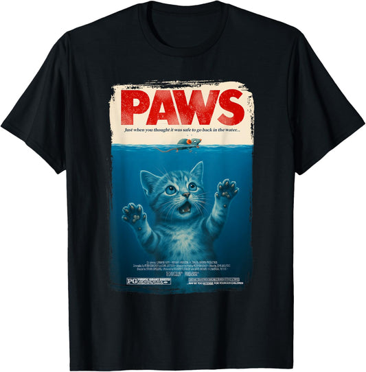 Retro Vintage Kitten Cat Paws Tee - Funny PAWS Cat T-Shirt