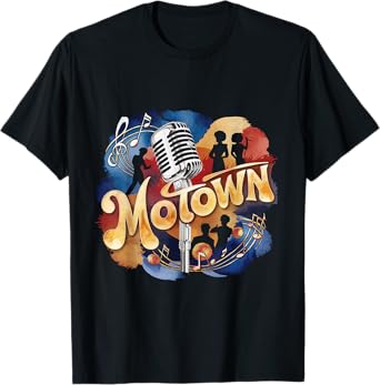 Vintage Groovy Motown Music Watercolor Art T-Shirt