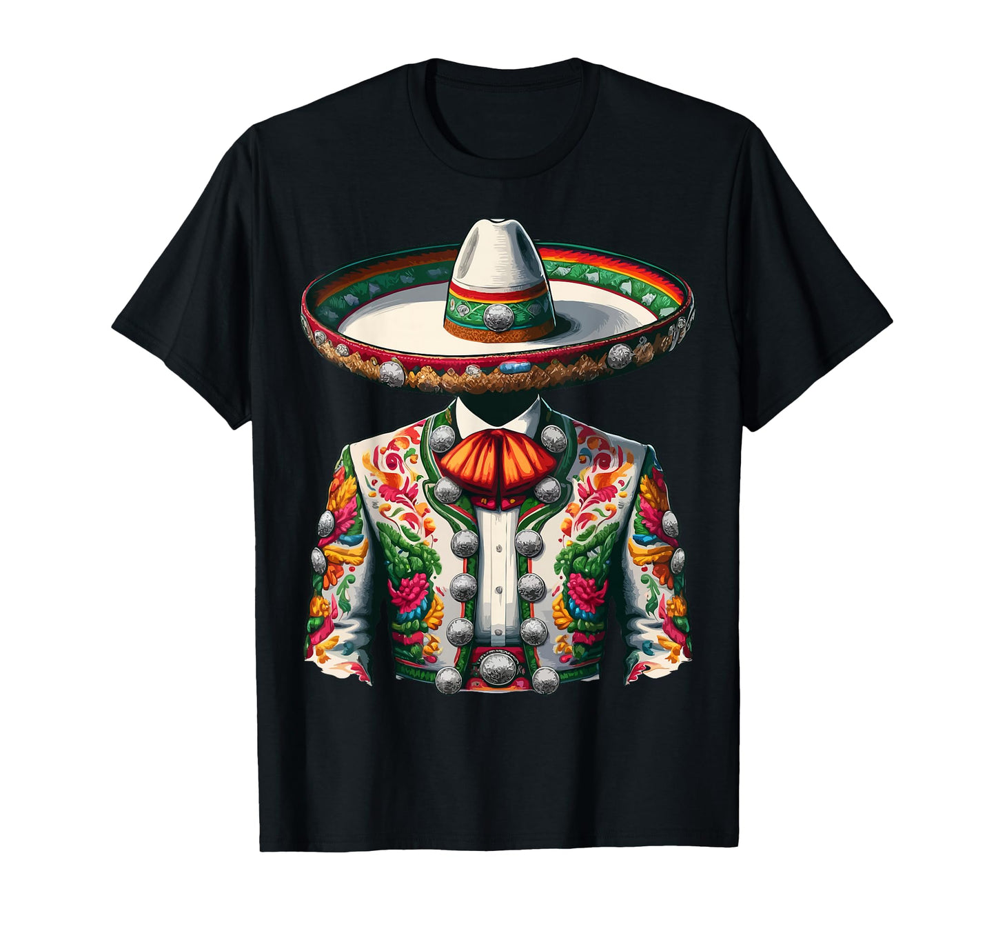 Vibrant Mexican Charro Suit Traditional Mariachi T-Shirt