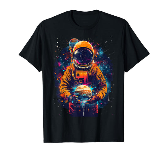 Astronaut STEM Planet Solar System Boys Girls Kids Graphic T-Shirt