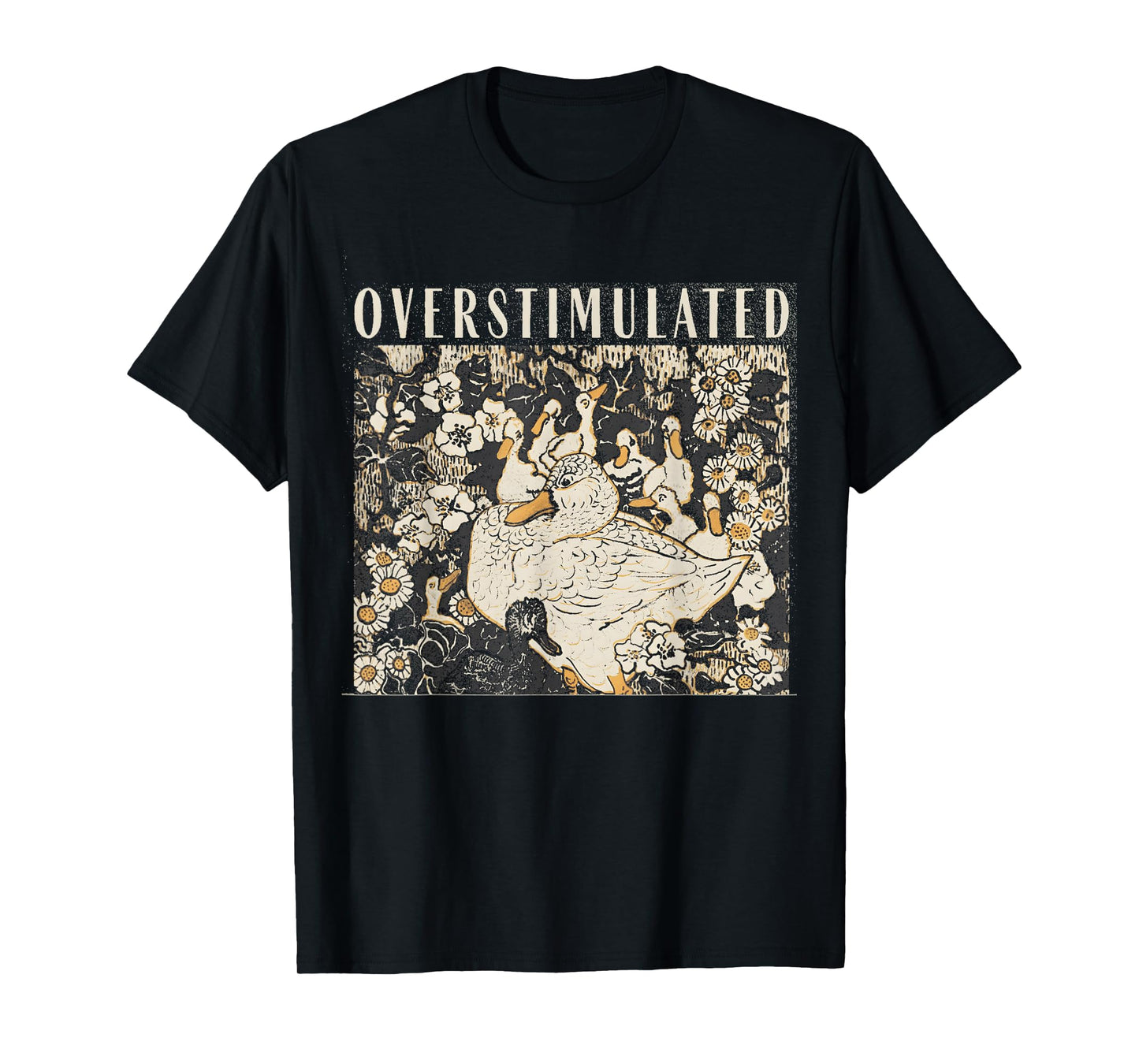 Overstimulated Mama Duck Farm Animal Homeschool Mom Life T-Shirt