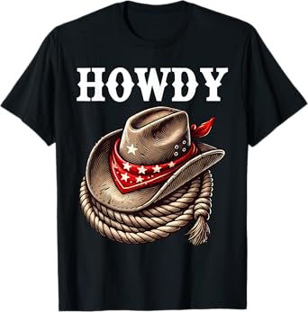 Howdy Cowboy Hat funny Western Rodeo T-Shirt