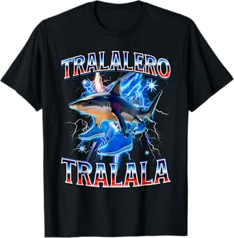 Tralalero Tralala Bootleg Brainrot Italian Brainrot Meme T-Shirt