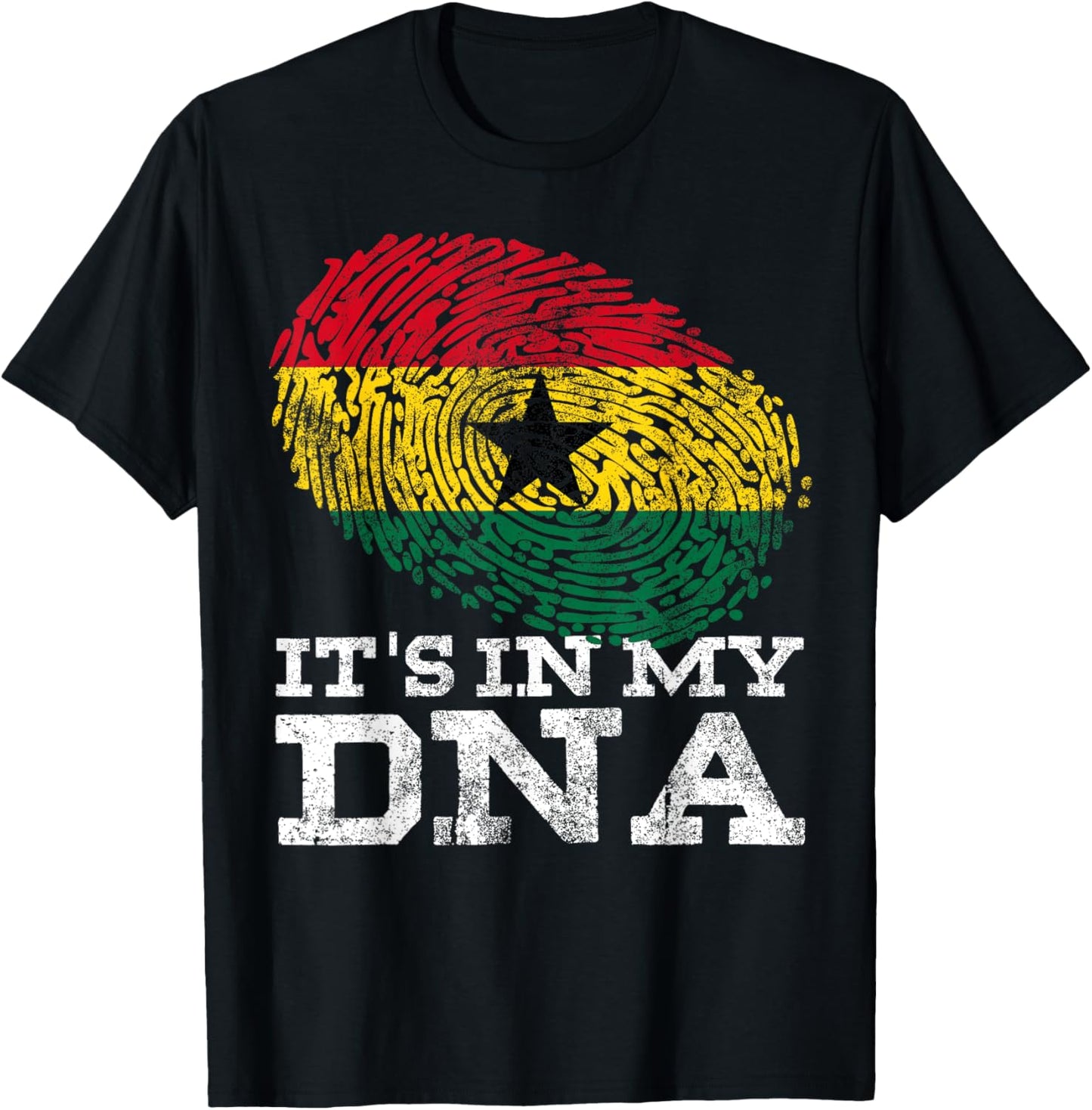 It's In My DNA Ghanaian Print African Roots Proud Ghana Flag T-Shirt