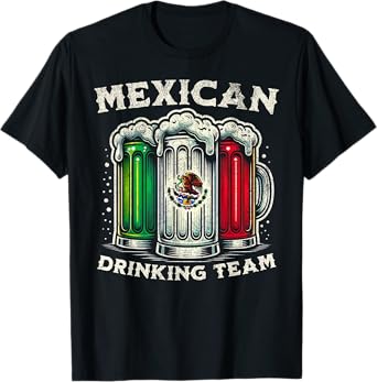 Official Mexican Flag Drinking Team - Funny Cinco de Mayo T-Shirt