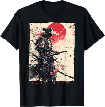 Japan Samurai Warrior Fighter Ukiyo Ink Artwork Samurai T-Shirt