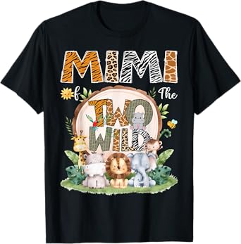 Mimi Of The Two Wild Animal Safari 2Nd Birthday Boy T-Shirt