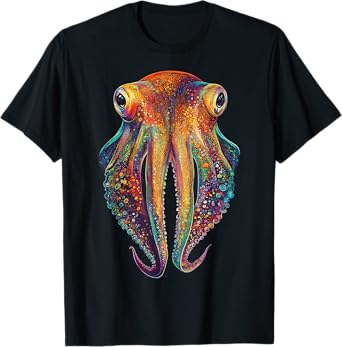 Cuttlefish Animal Motif Illustration Cuttlefish T-Shirt