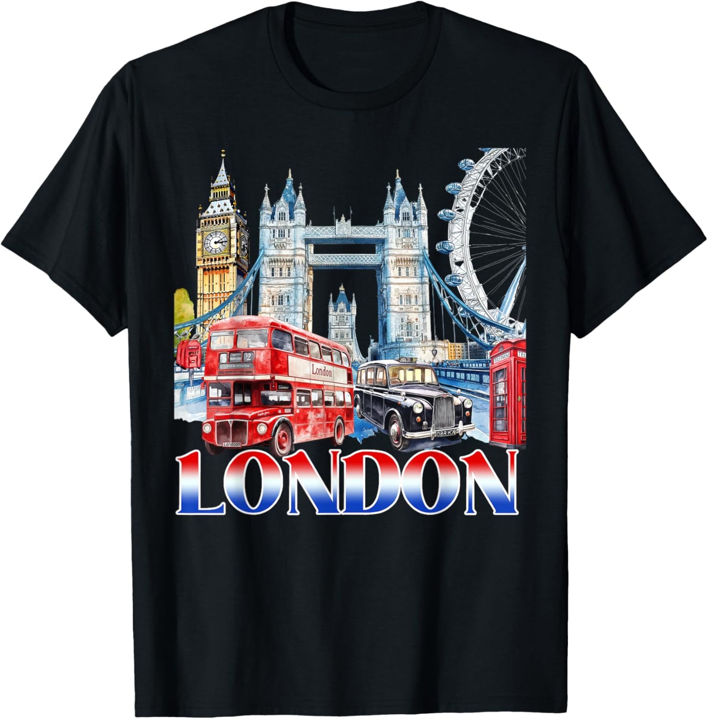 London City Souvenir Vintage British Vacation Vibes T-Shirt